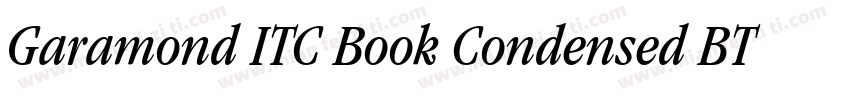 Garamond ITC Book Condensed BT字体转换